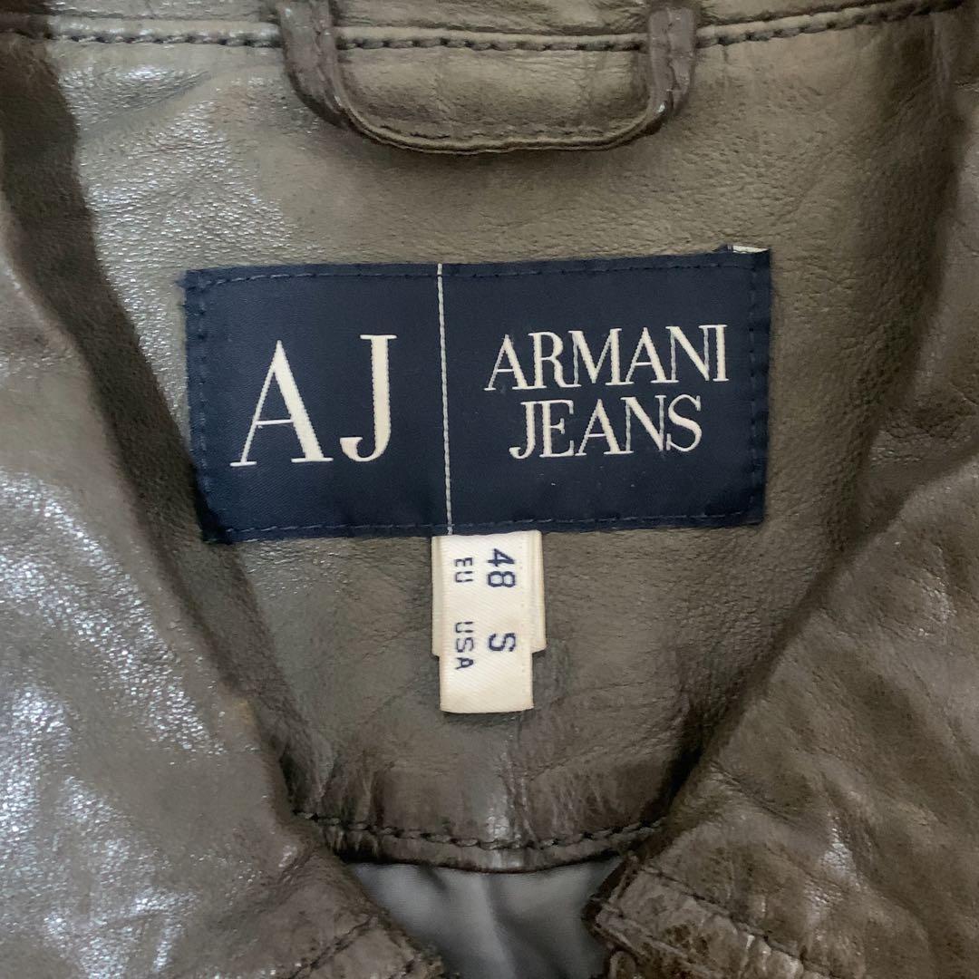 Armani Jeans レザージャケット ダークブラウン アルマーニ y2k