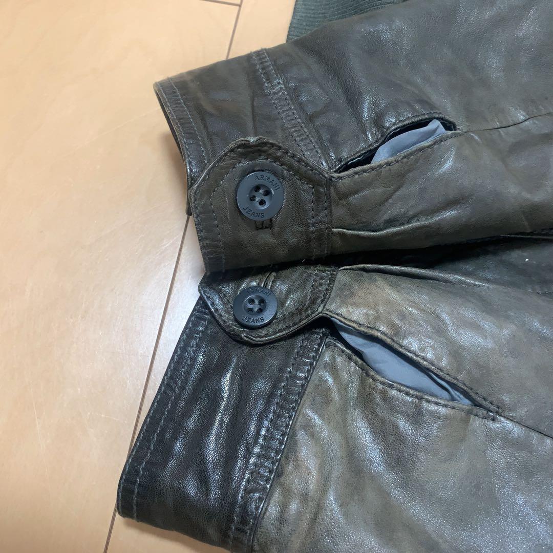 Armani Jeans レザージャケット ダークブラウン アルマーニ y2k