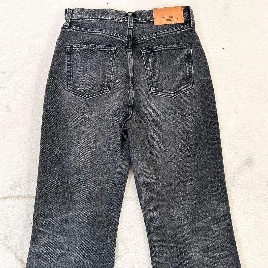 美品❗️MOUSSY MVS BLACK FLARE 27インチ ブラックデニム