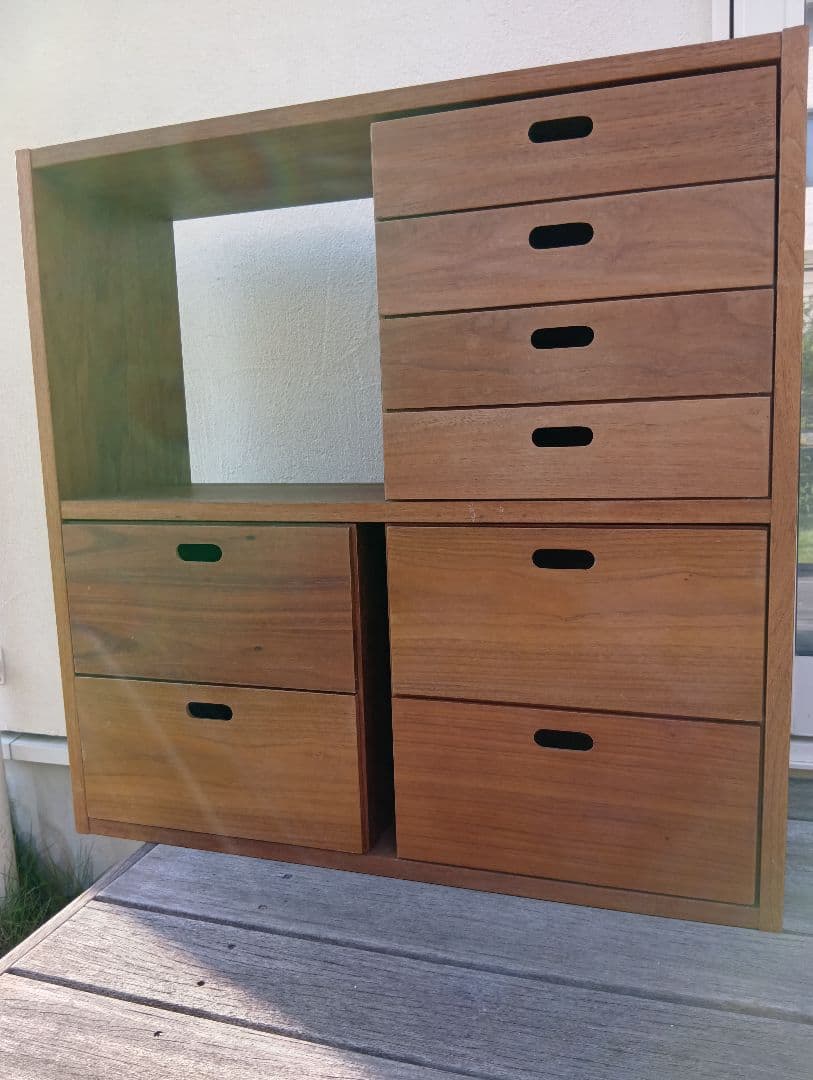 スタッキングシェルフ　木製ラック 無印 ウォールナット