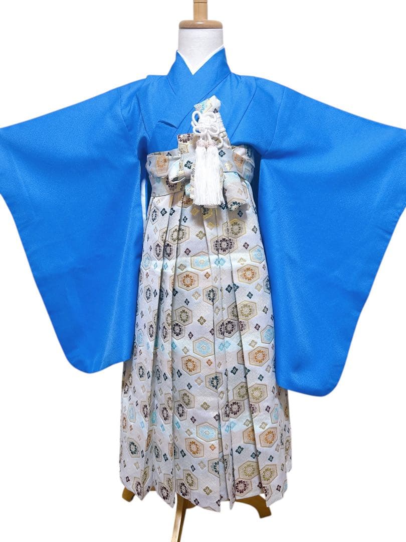 鮮やかなブルー♡七五三　5歳　男の子　フルセット　一式　青系　兜