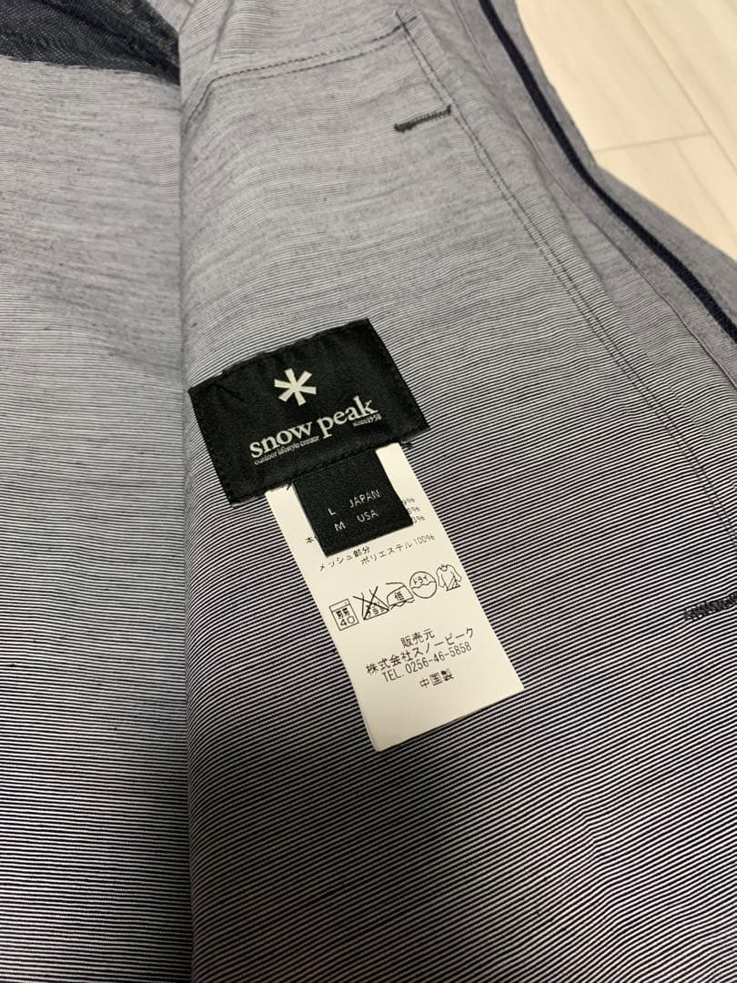 【tadassy U】 peak（スノーピーク）比翼L/Sシャツ