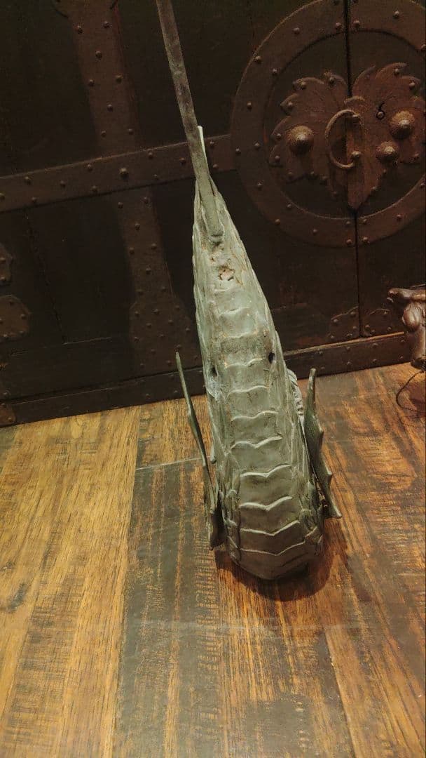 鯱　シャチホコ　古銅製　骨董　アンティーク　ミ10