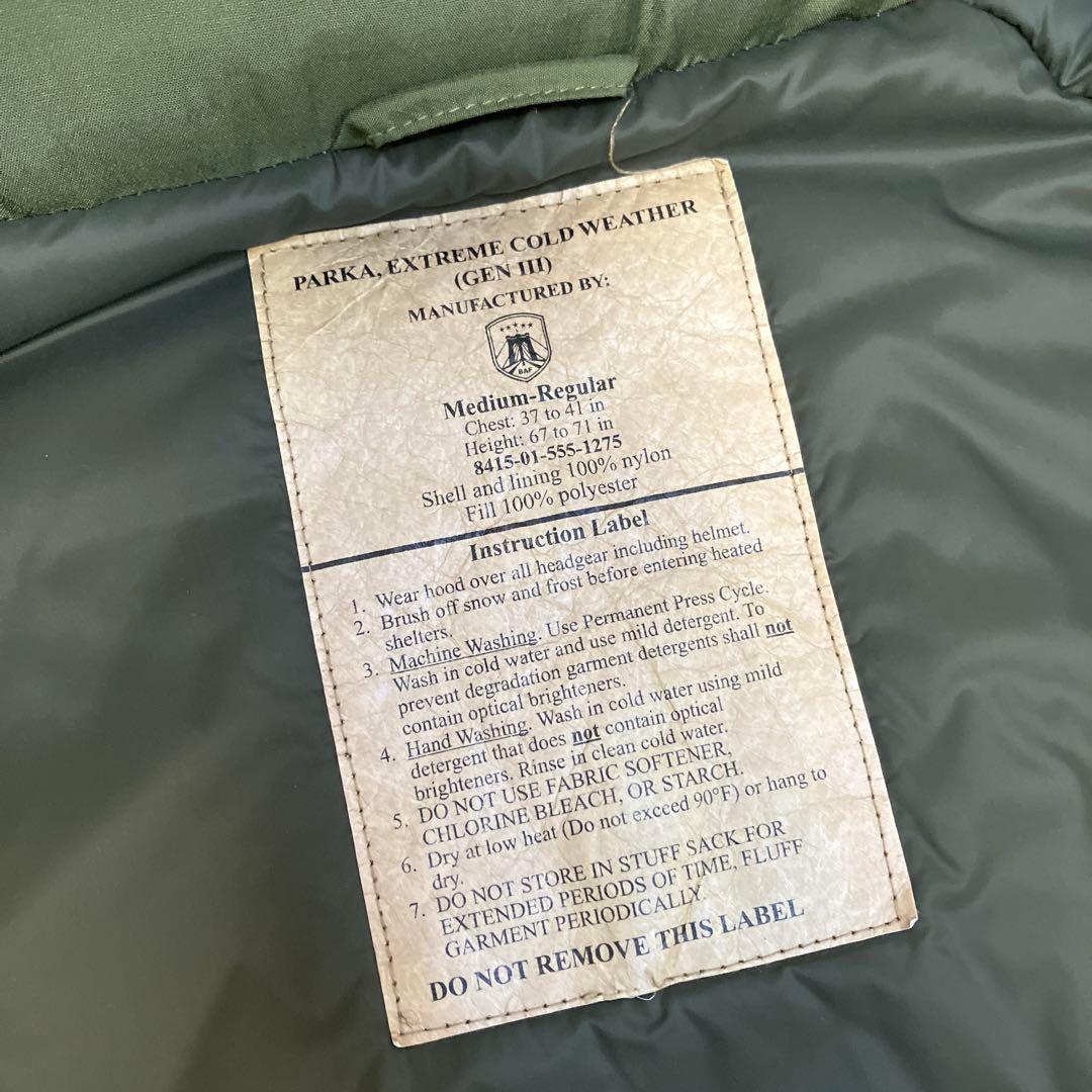 BAF社製 PCU level7 MONSTERPARKA Mr オリーブ