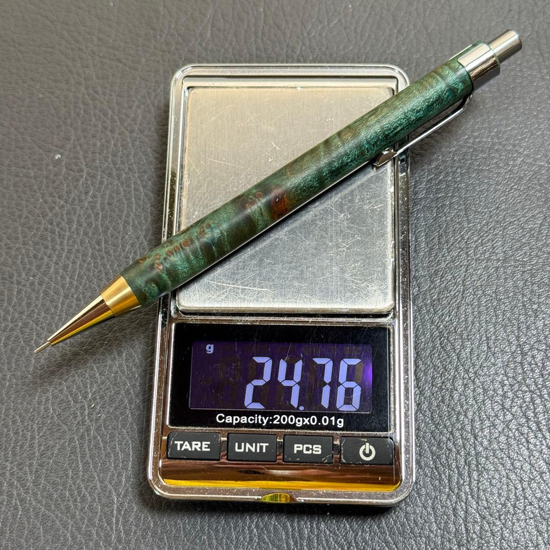 152楓瘤スタビ　木製シャーペン　強低重心　真鍮