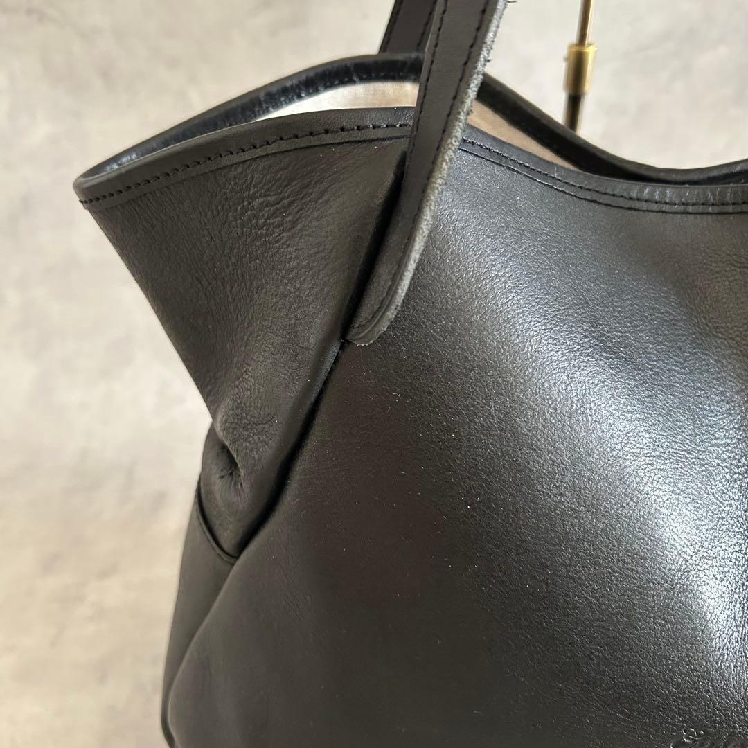 北欧暮らしの道具店Enseアンサレザートートバッグブラック