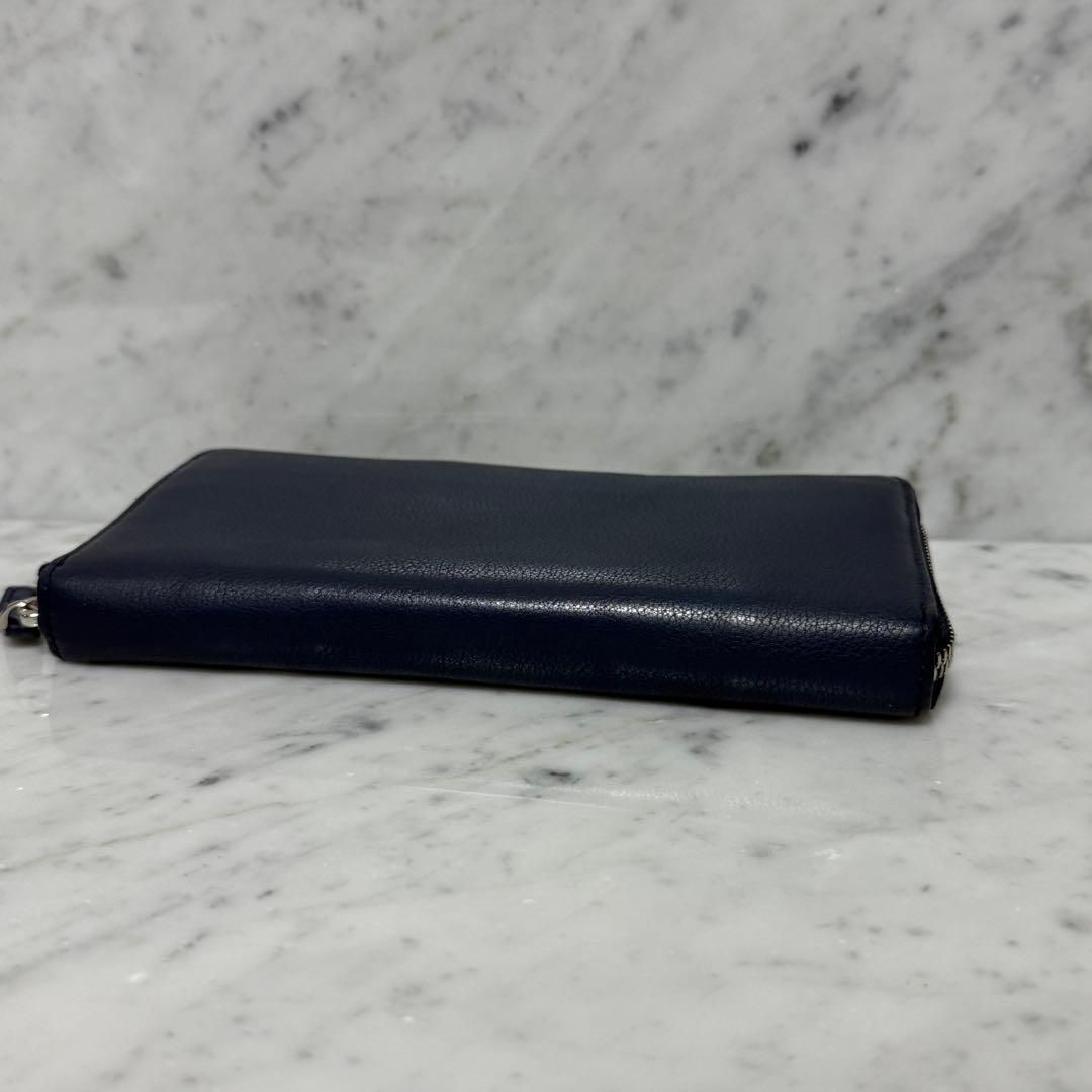 FUJITAKA ACCESSORIES フジタカ 長財布 ネイビー 本革