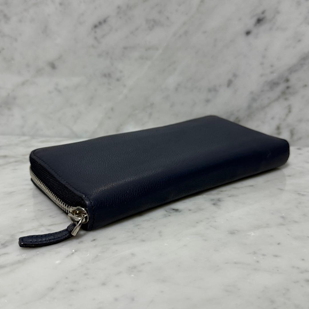 FUJITAKA ACCESSORIES フジタカ 長財布 ネイビー 本革