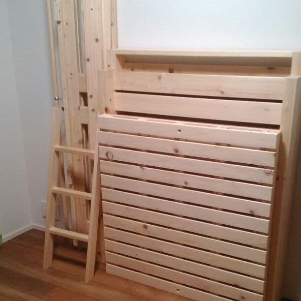 ロフトベッド　シングル　ひのきフレームのみ