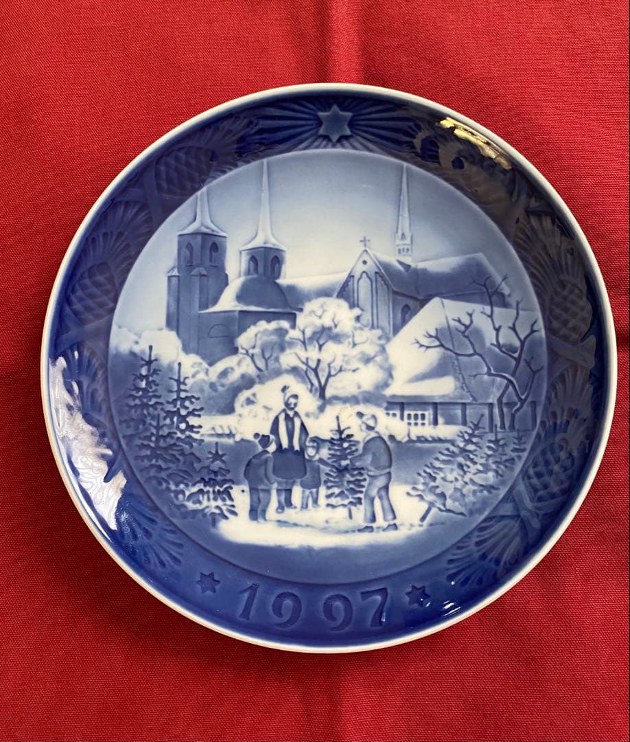 コペンハーゲン1997年 陶器皿 冬の風景