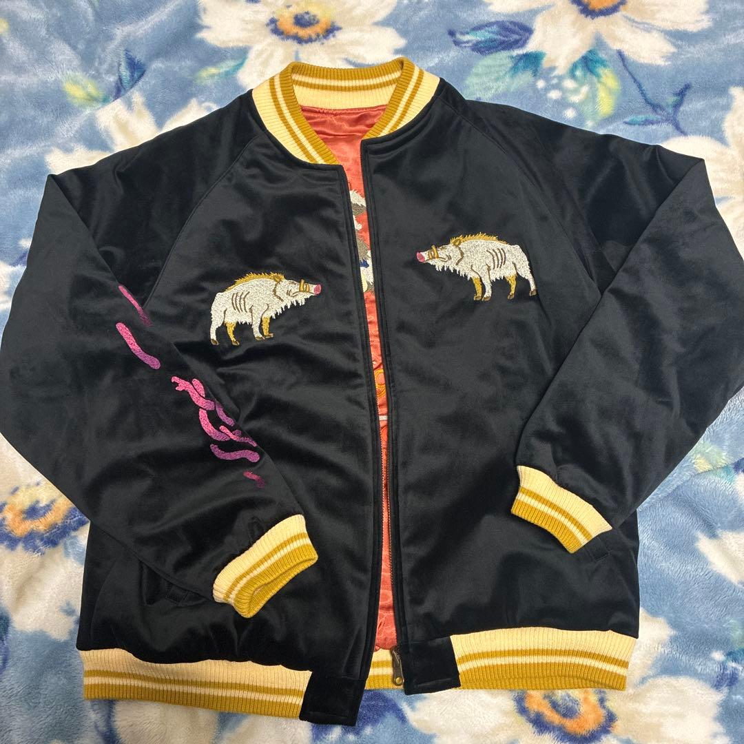 GBL もののけ姫　別珍リバーシブルスカジャン　L