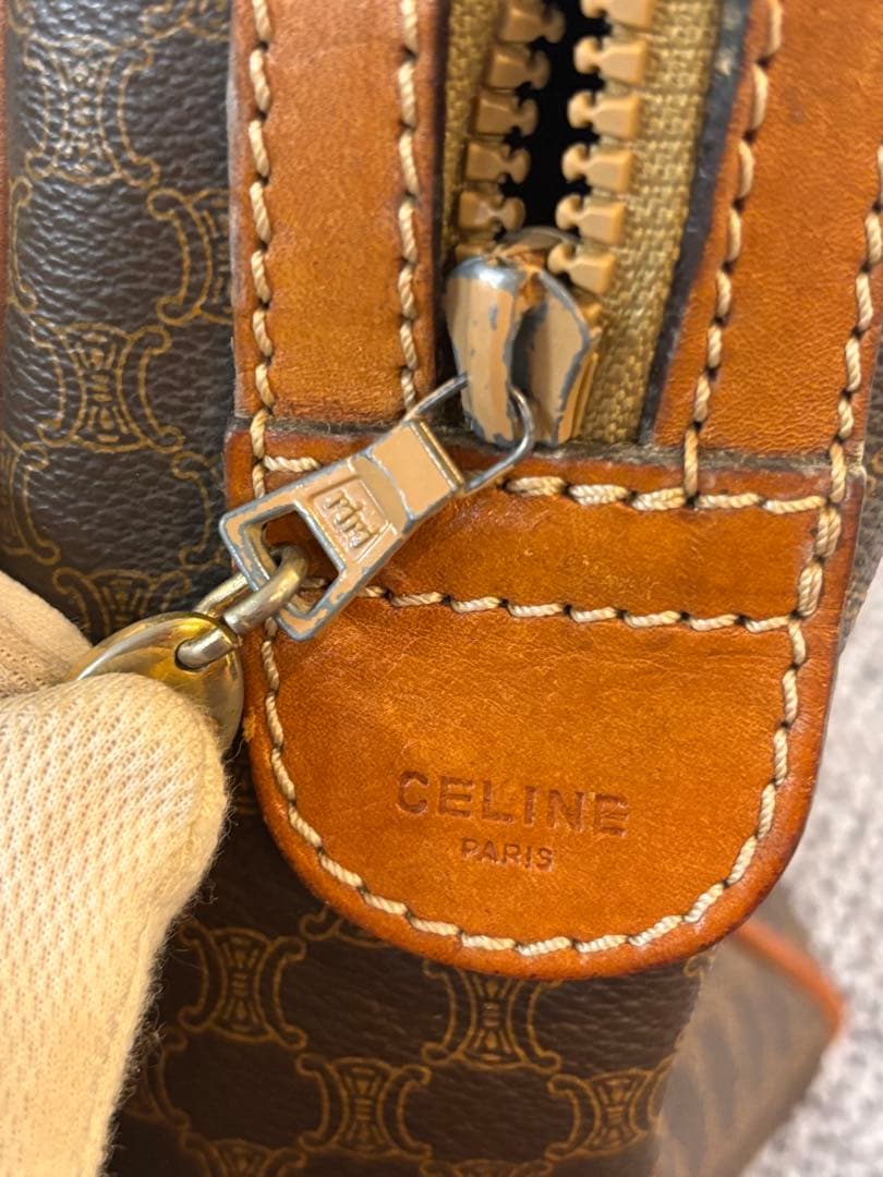 CELINE セリーヌ ボストンバッグ マカダム柄 トリオンフ オールドセリーヌ