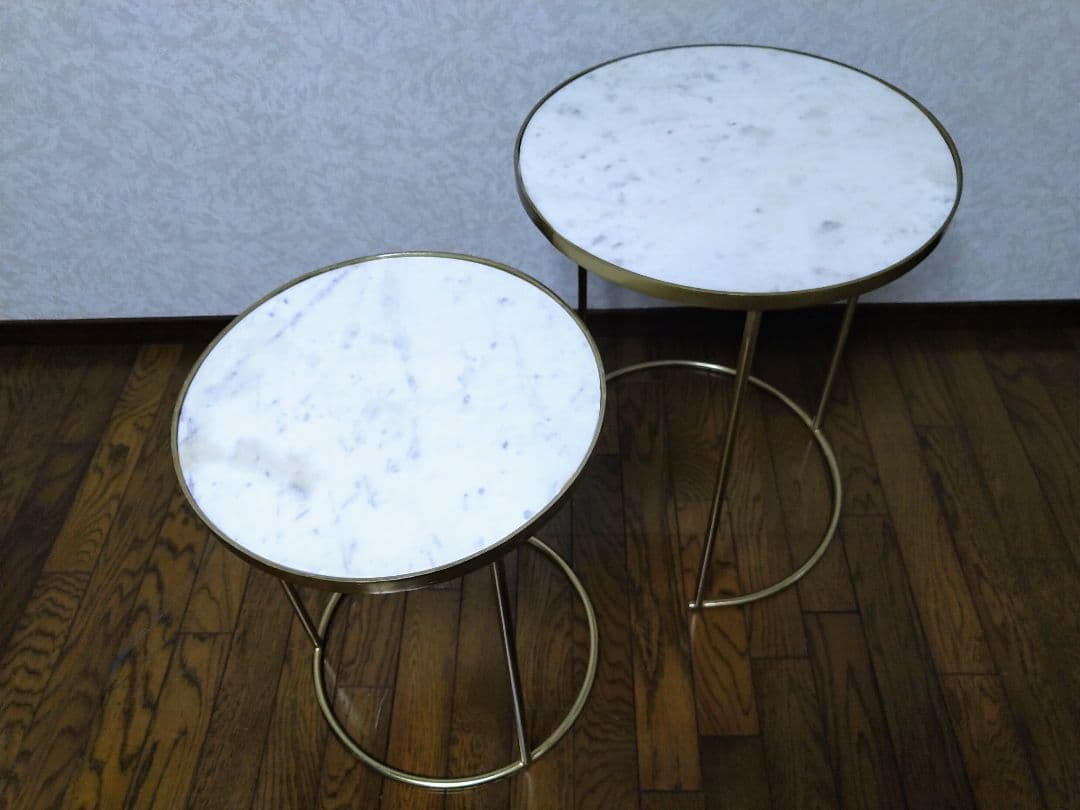 zara ザラホーム・大理石ネストテーブル・丸テーブル・大理石