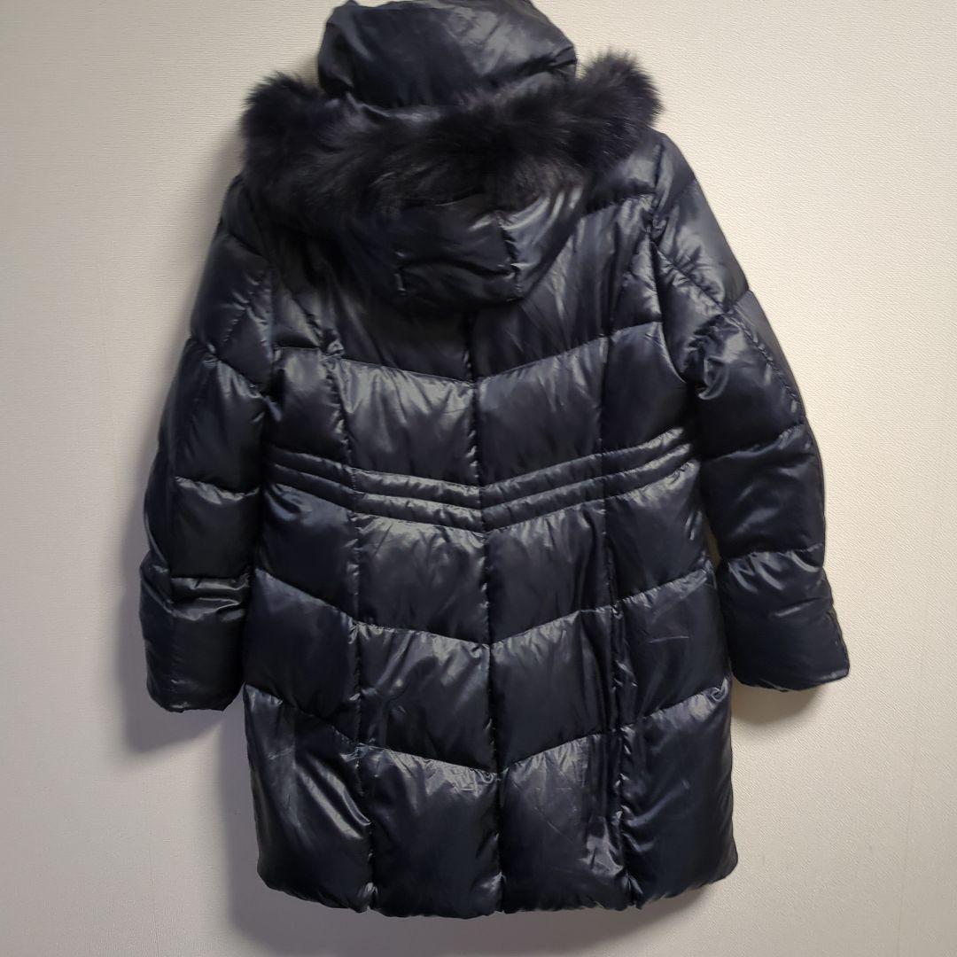 INDIVI ダウンコート　フード　 ブルーフォックス 大きいサイズ XL 42