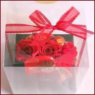 プリザーブドフラワー赤いバラ ☆　ハートギフト ケース付き