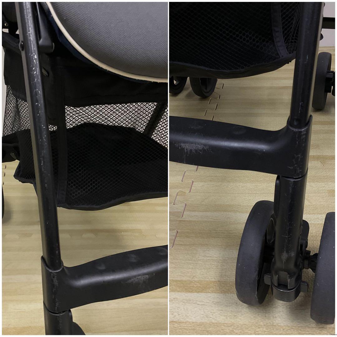 アップリカ 超軽量ベビーカー カルーンエアー レインドロップネイビー