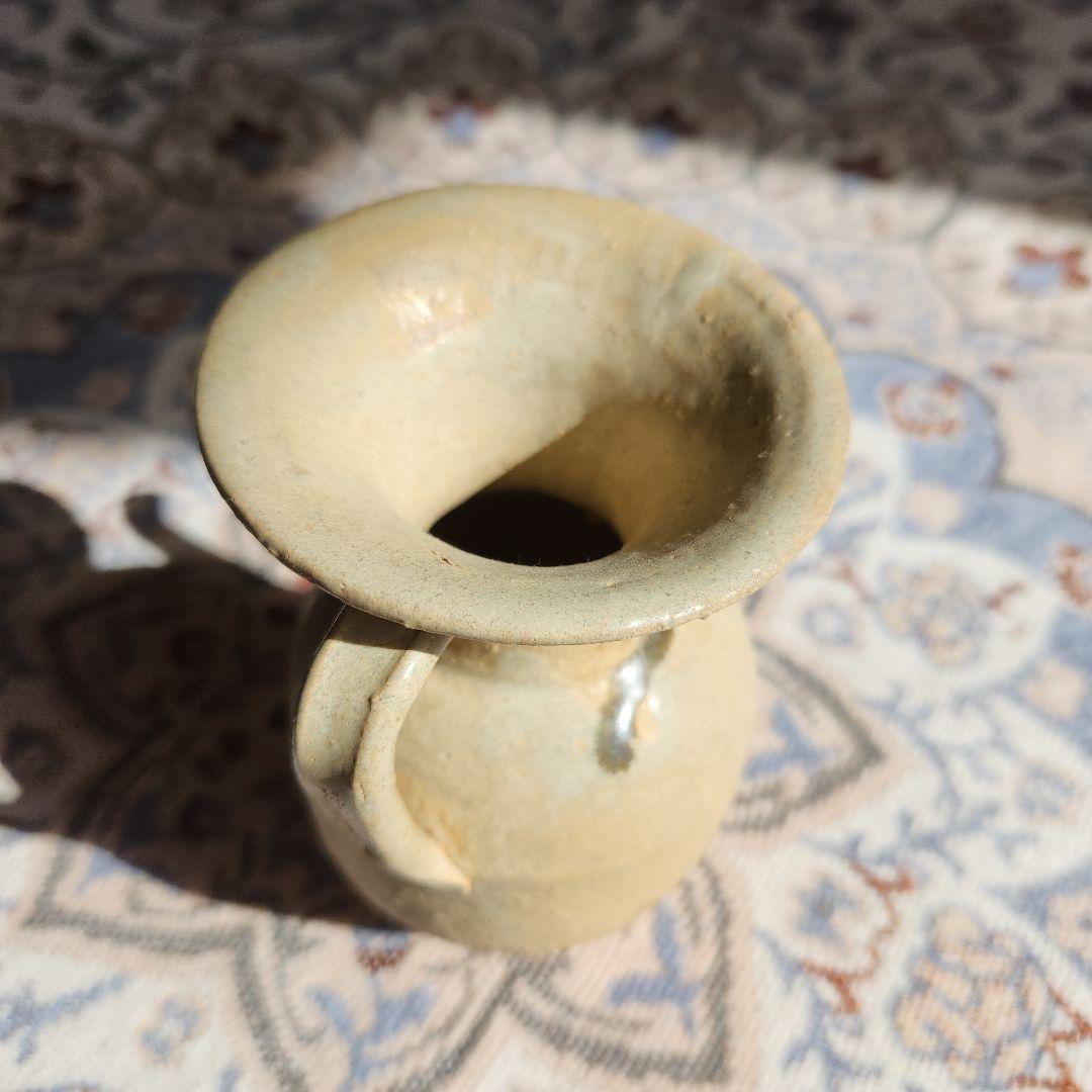 唐代長沙窯黄秞褐彩壺