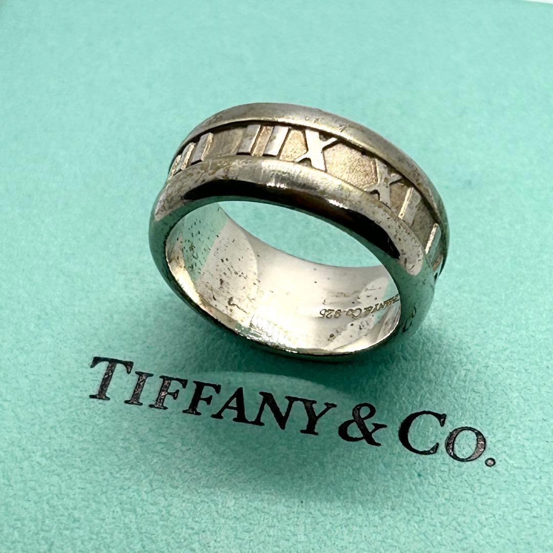 八山ひかる✨ティファニー❤️アトラスカーブドワイドリング SV925 17号