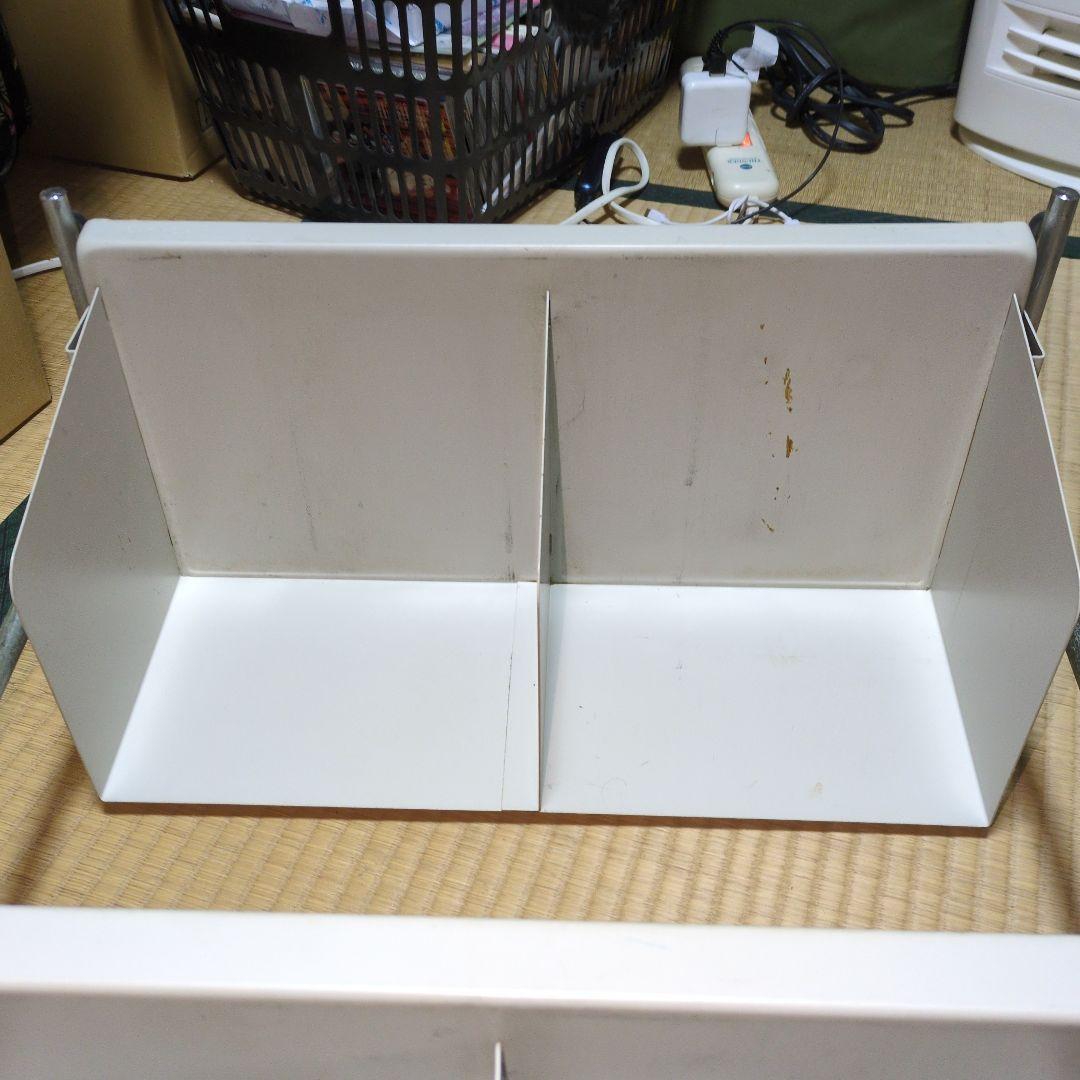 ★KOKUYO 旧式パイプ★レトロ 卓上 スチール ブックシェルフ ライトグレー