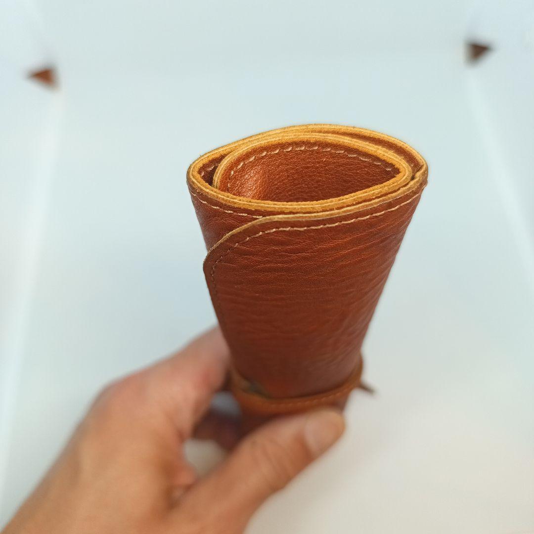 美品　土屋鞄　トーンオイル　ヌメロールペンケース　ブラウン