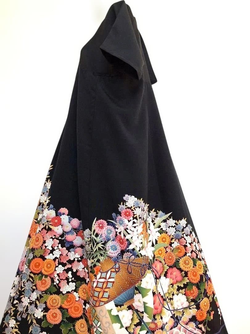 着物リメイクワンピース3613