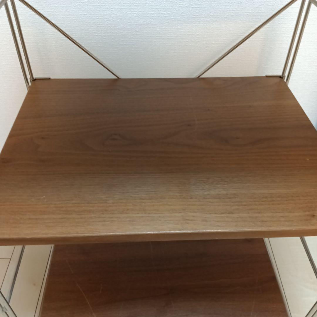 【無印良品】ステンレスユニットシェルフ◆3段◇ウォールナット