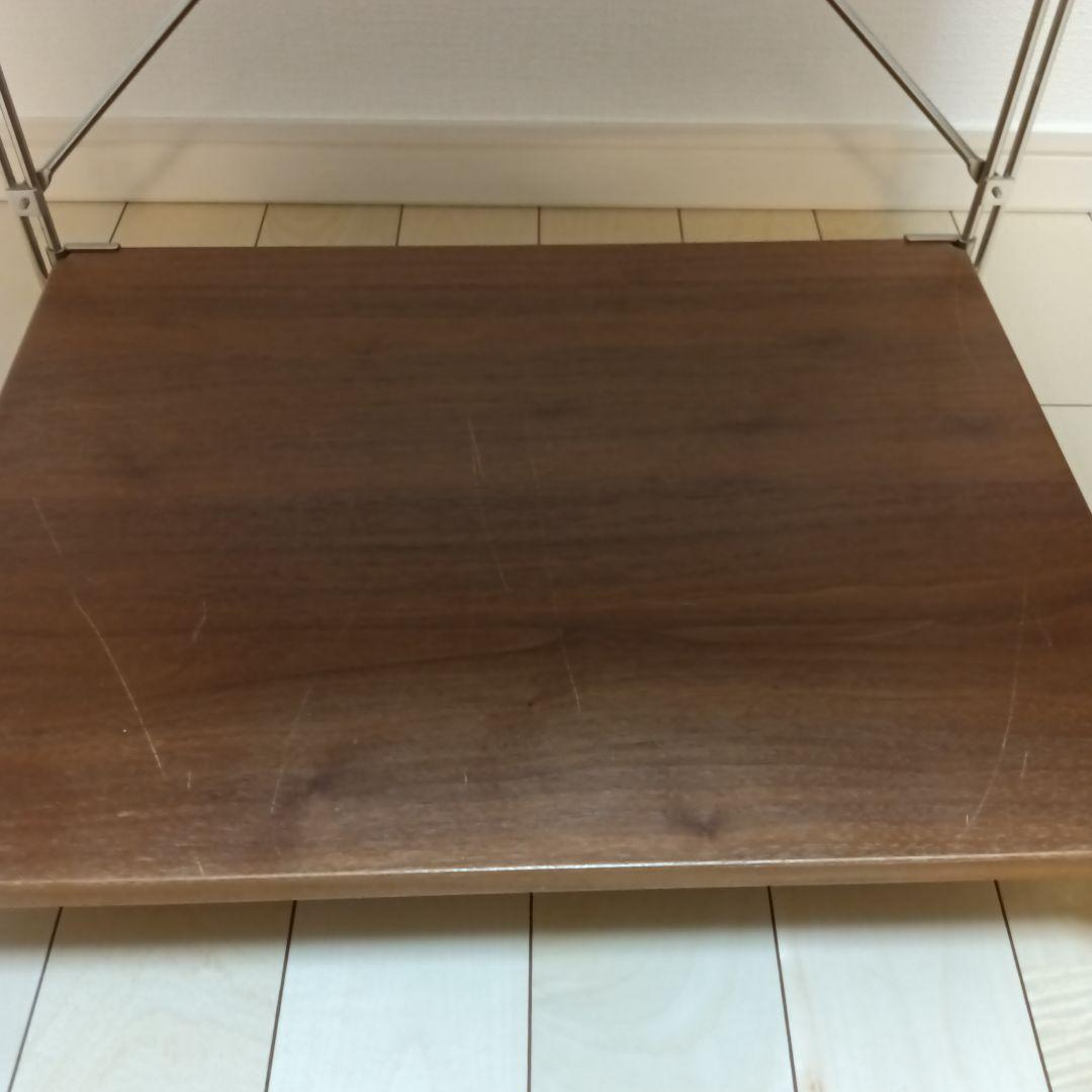 【無印良品】ステンレスユニットシェルフ◆3段◇ウォールナット