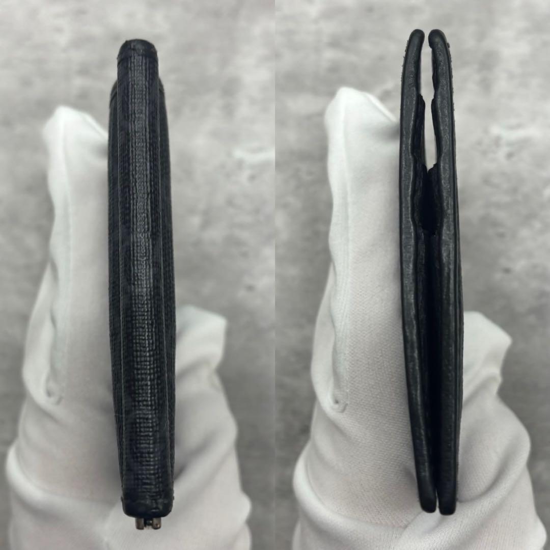 未使用級✨グッチ マネークリップ インターロッキング PVC シマ レザー 財布
