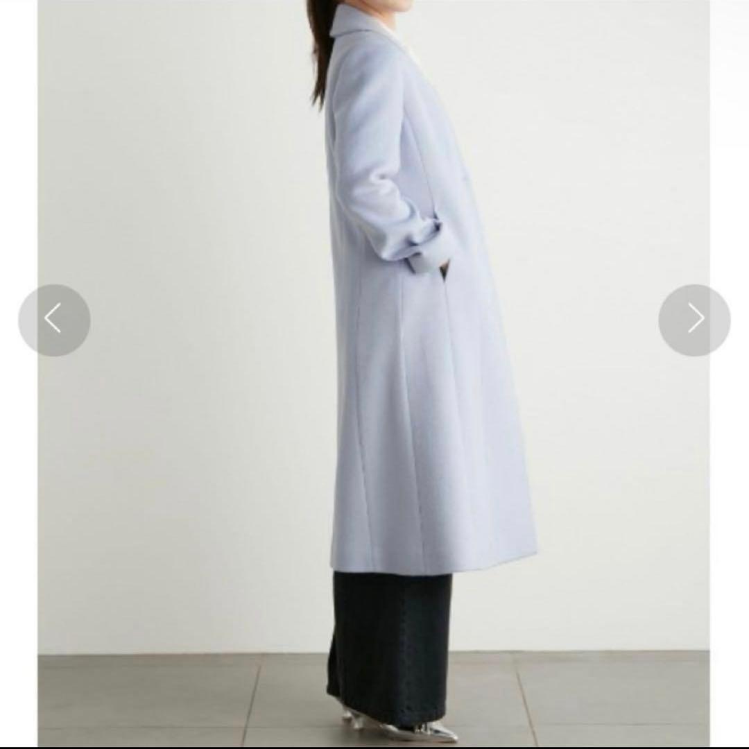 美品【送料込】Lily Brown チェスターコート0(S)ブルー ロングコート