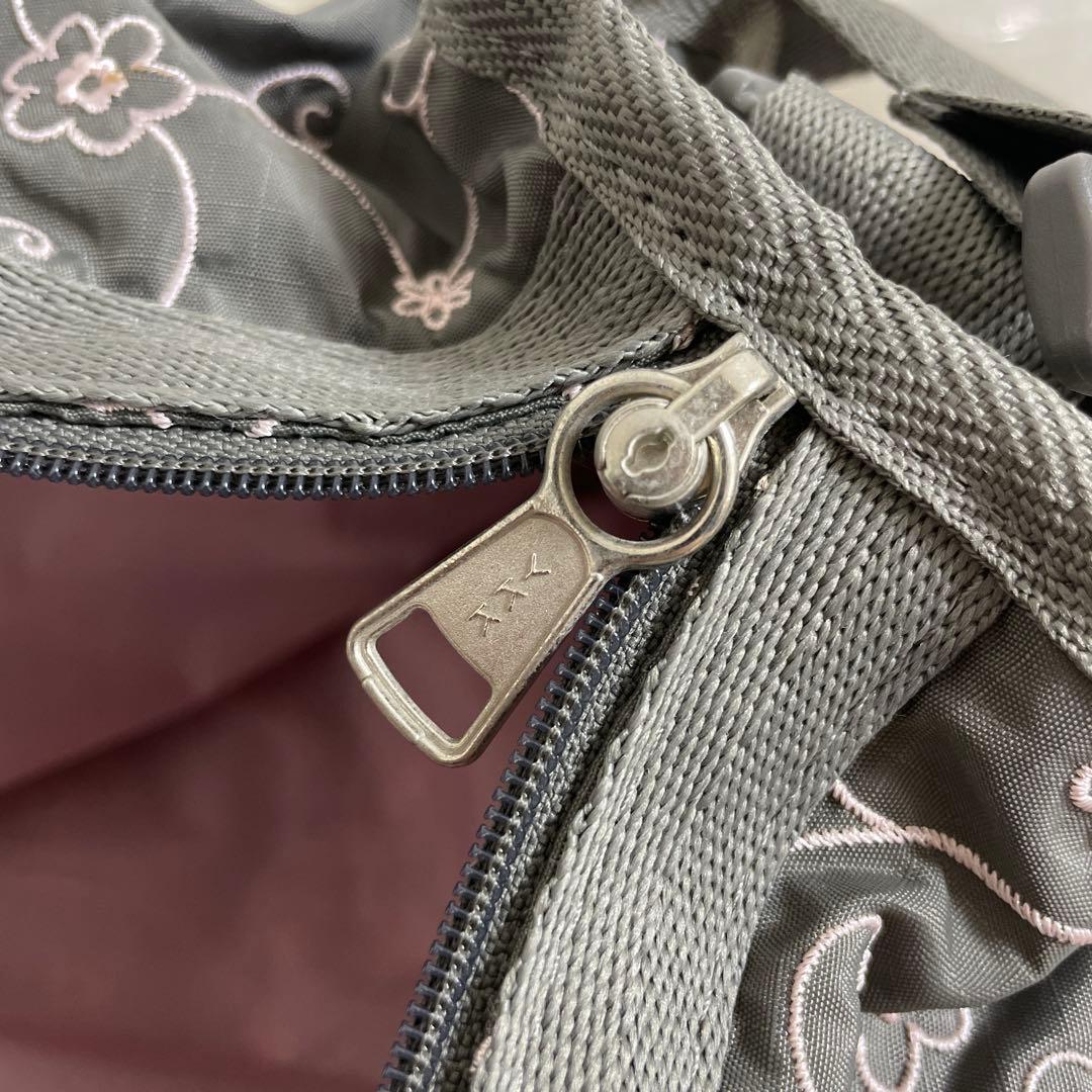 LeSportsac ボストンバッグ グレー ピンク