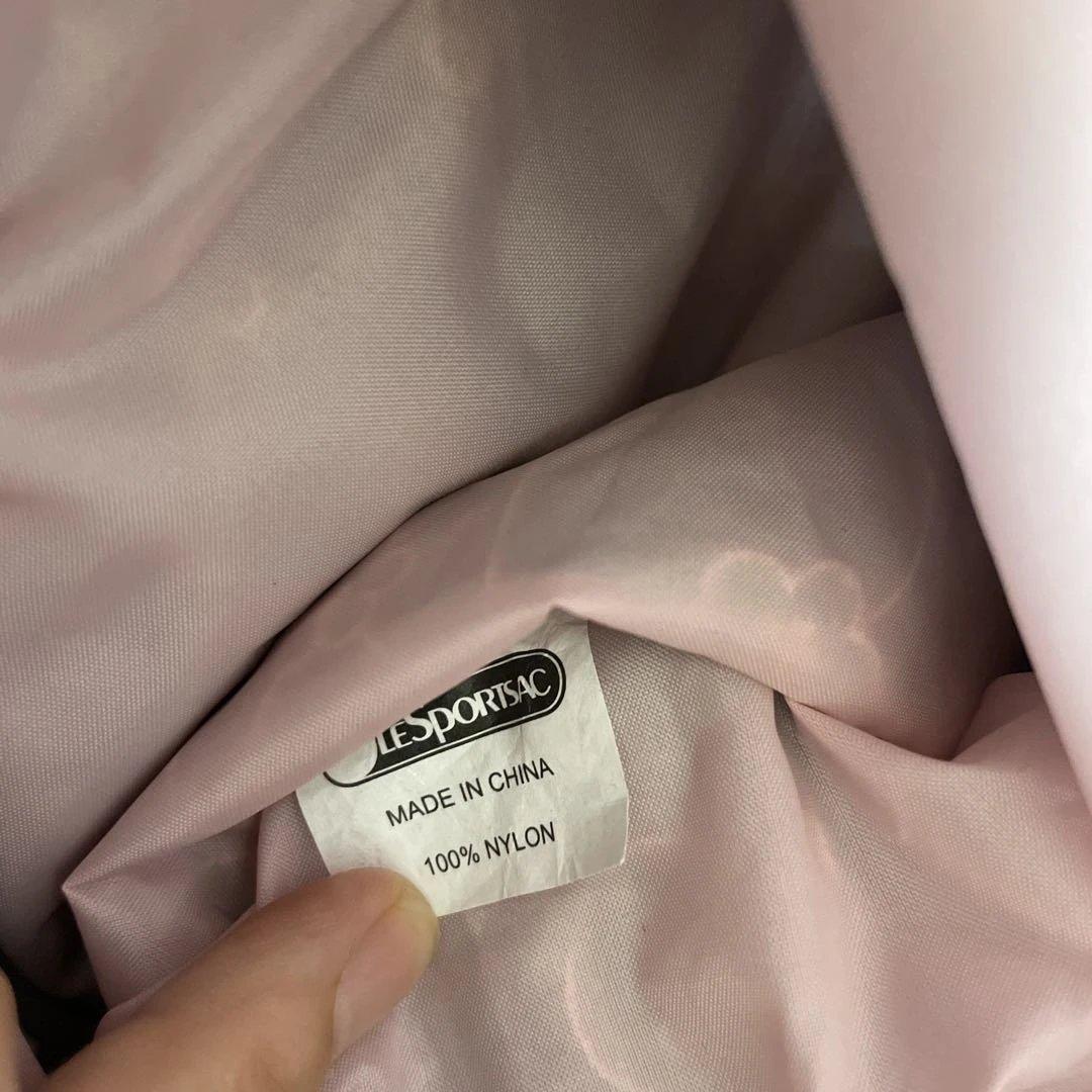 LeSportsac ボストンバッグ グレー ピンク