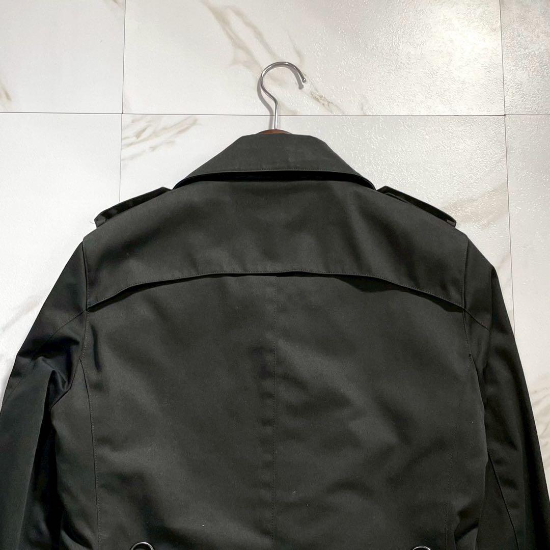 【美品】ポールスミス トレンチコート キルティング ライナー ストライプM 黒