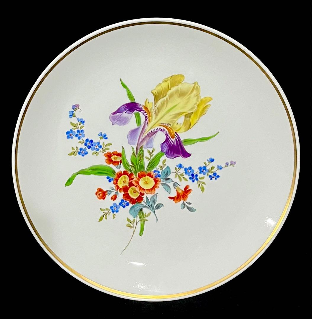 Meissen マイセン/※1級品 26cm 飾り皿  フラワーブーケ