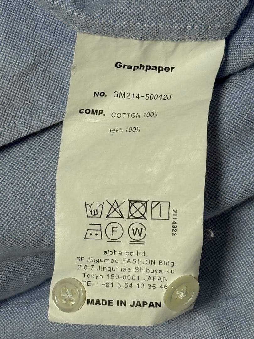 Graphpaper oxford oversized shirts 別注