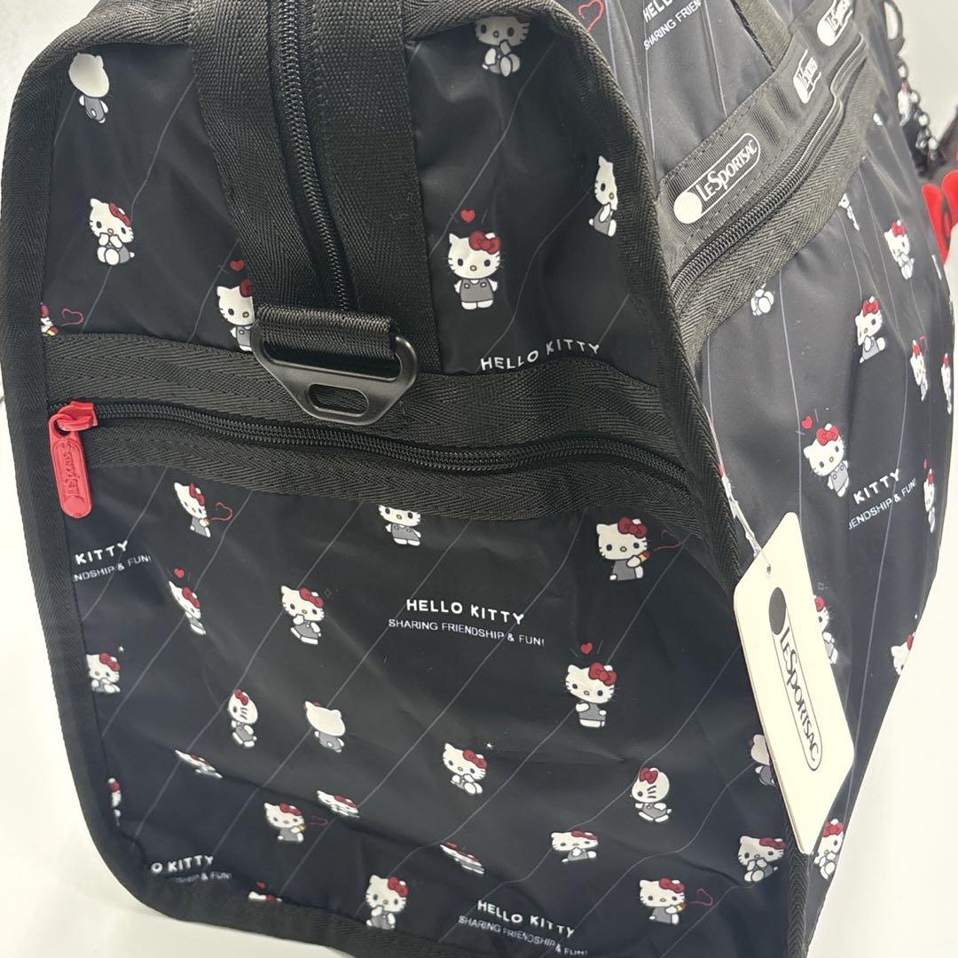 レスポートサックハローキティボストンバッグ旅行用バッグリボン& ポーチ付き