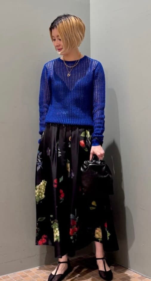 ★CABaN完売シルクHARVESTスカート★ブラック★サイズS美品