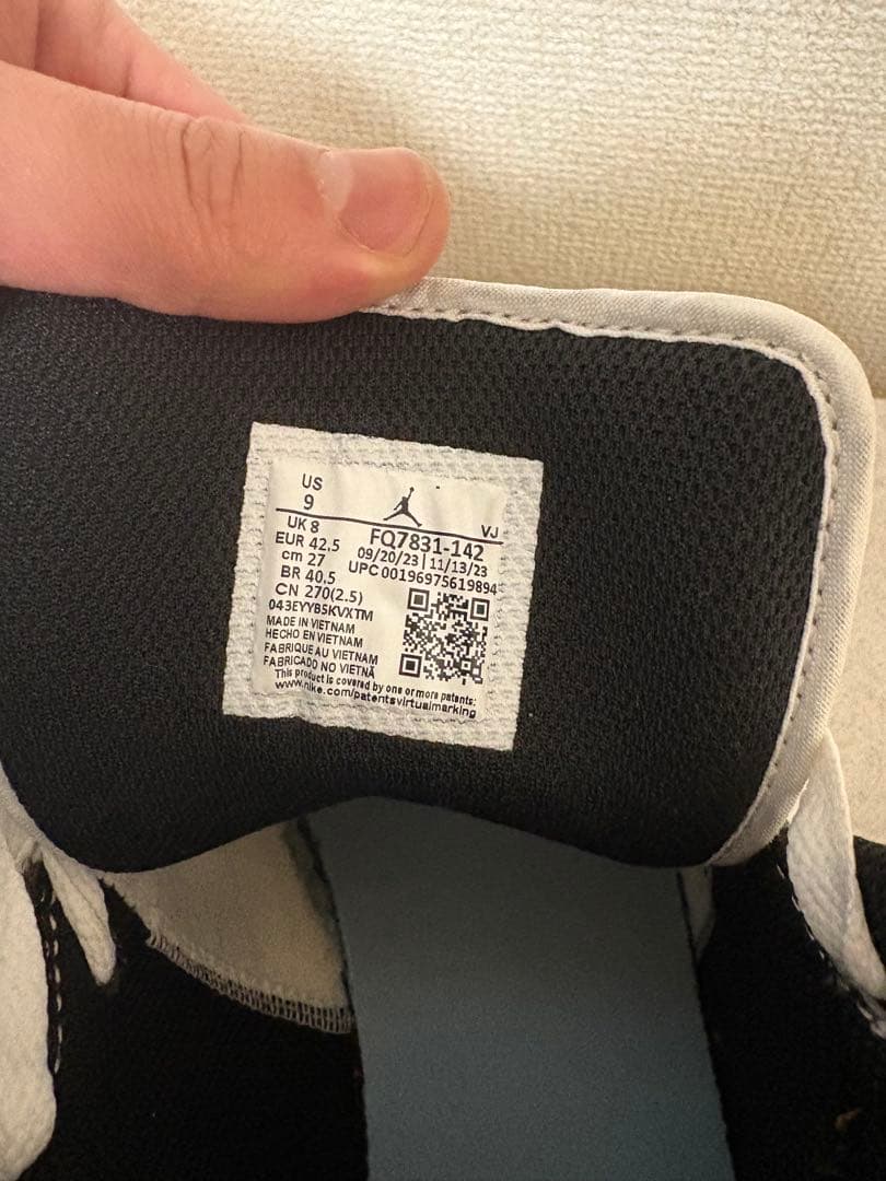 【美品】Air Jordan ハイカットスニーカー ホワイト/ブラウン
