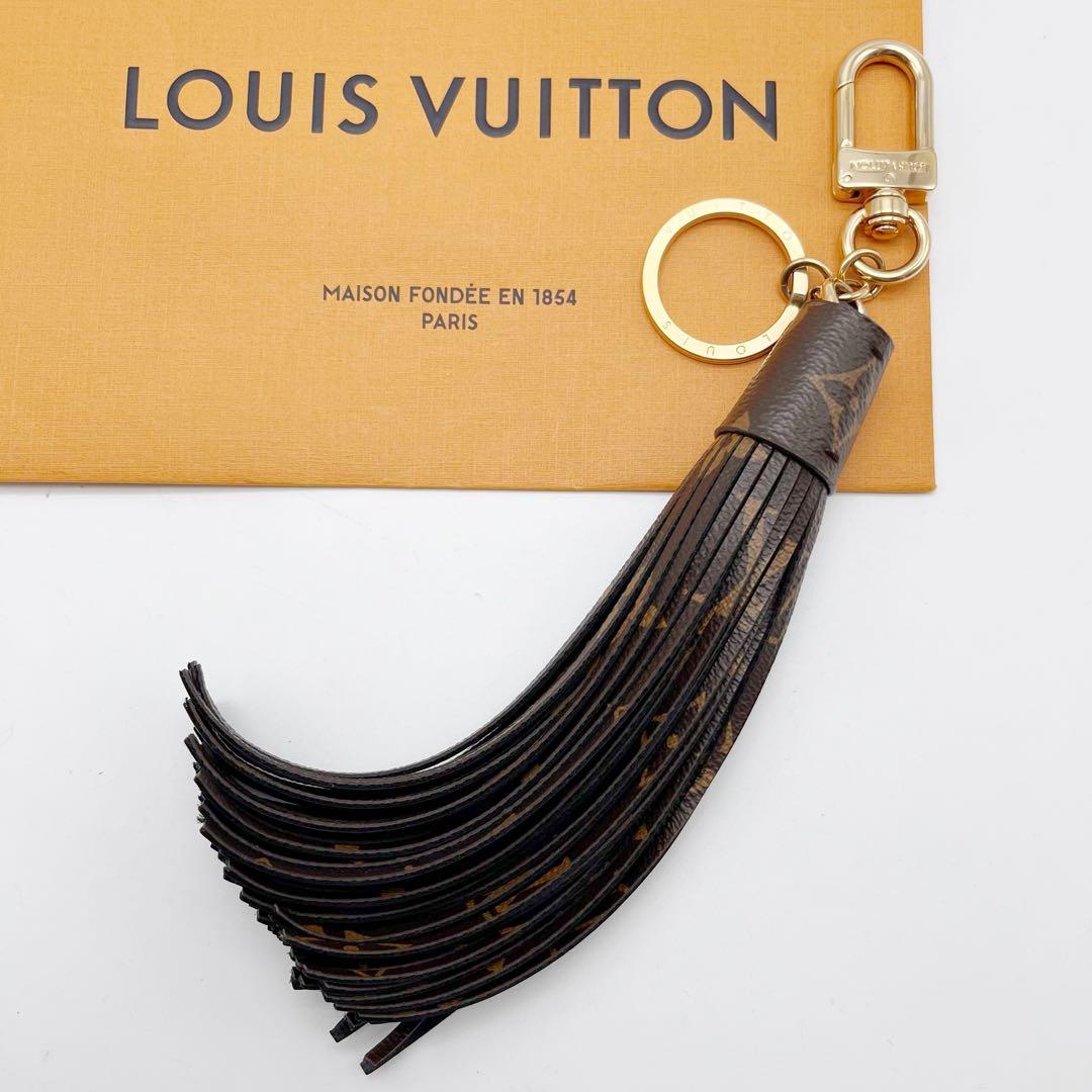 ルイヴィトン　バックチャーム キーホルダー　タッセル　モノグラム　ブラウン