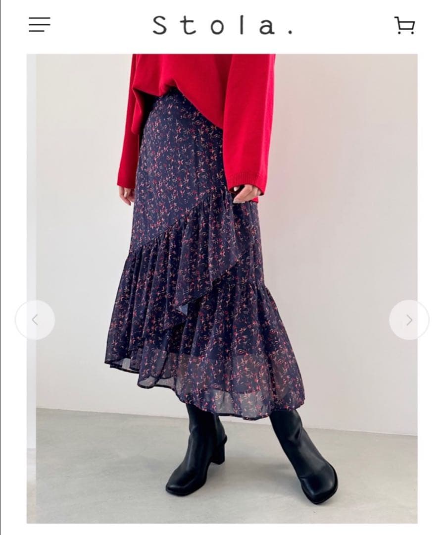 【着用１回】stola. 柄スカート