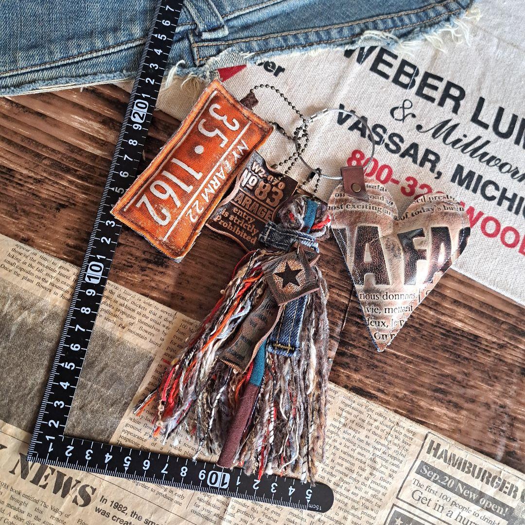 ★バレンタインセール★レザーハートチャーム★2点