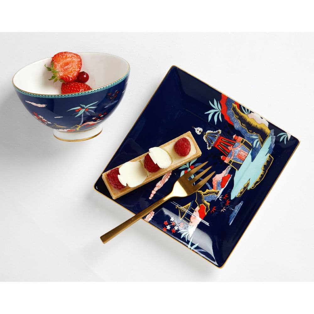 　ワンダーラスト　ブルーパゴダ　スクエアトレイ　3枚