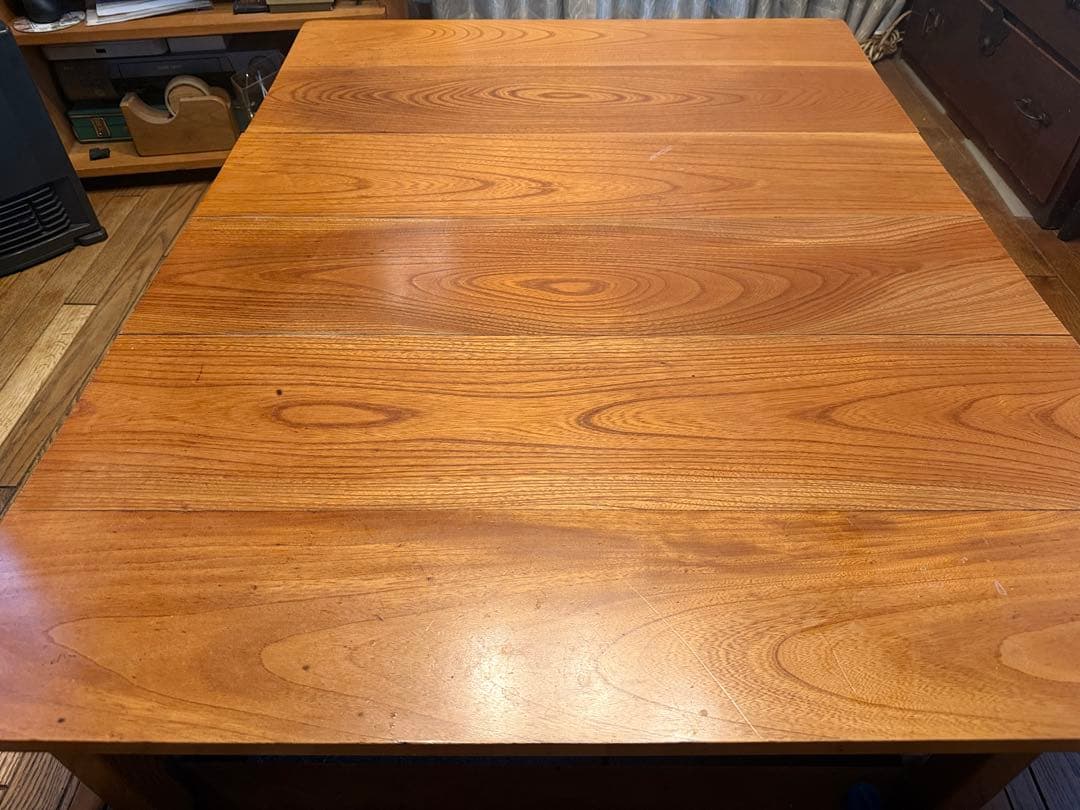 匠　木工職人技　けやき欅ケヤキ　天然無垢材 凄い杢　天板　テーブル　堀コタツ