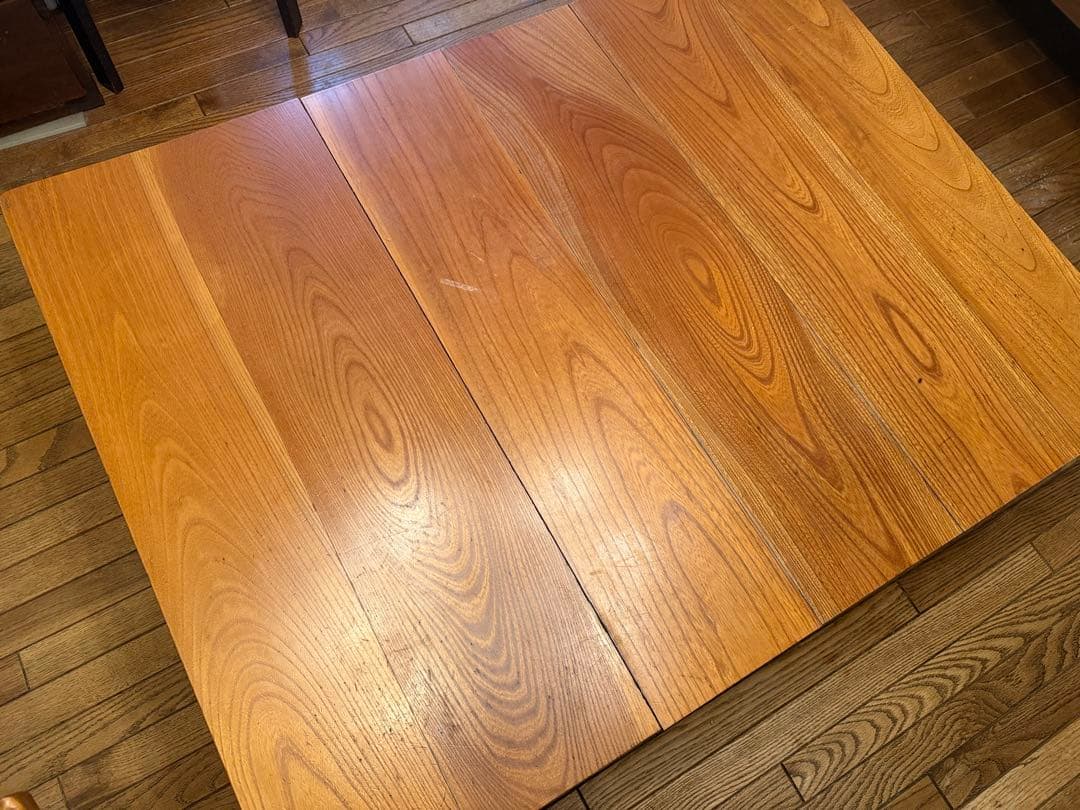 匠　木工職人技　けやき欅ケヤキ　天然無垢材 凄い杢　天板　テーブル　堀コタツ