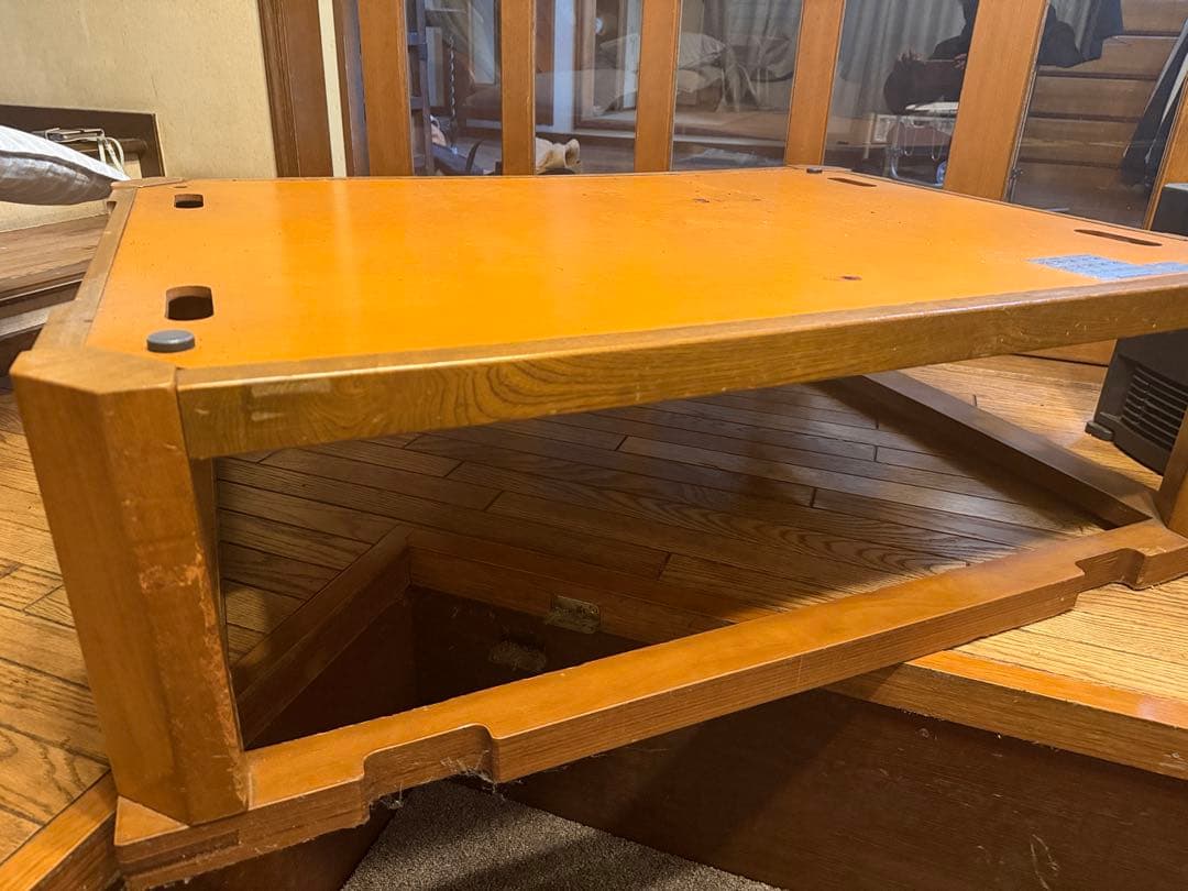 匠　木工職人技　けやき欅ケヤキ　天然無垢材 凄い杢　天板　テーブル　堀コタツ