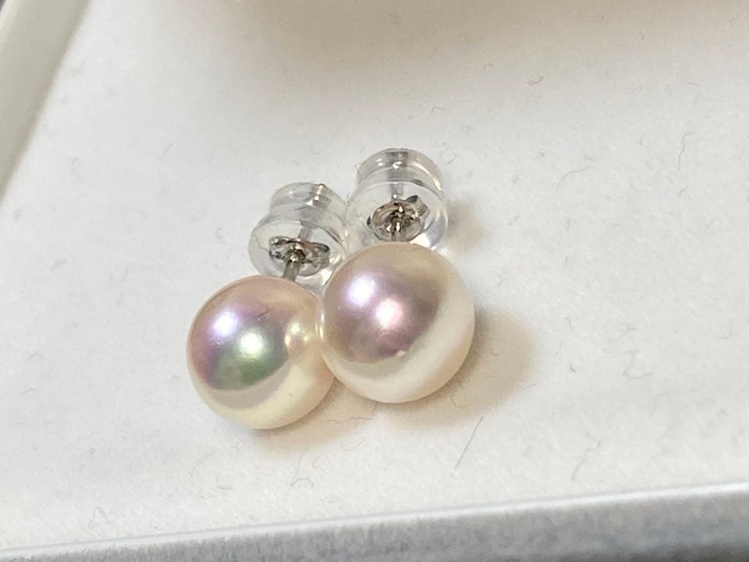 ピカチュウさま専用【最高級　プラチナ】 あこや真珠　パールピアス　越しもの