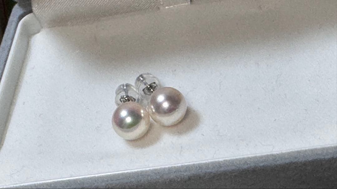 ピカチュウさま専用【最高級　プラチナ】 あこや真珠　パールピアス　越しもの