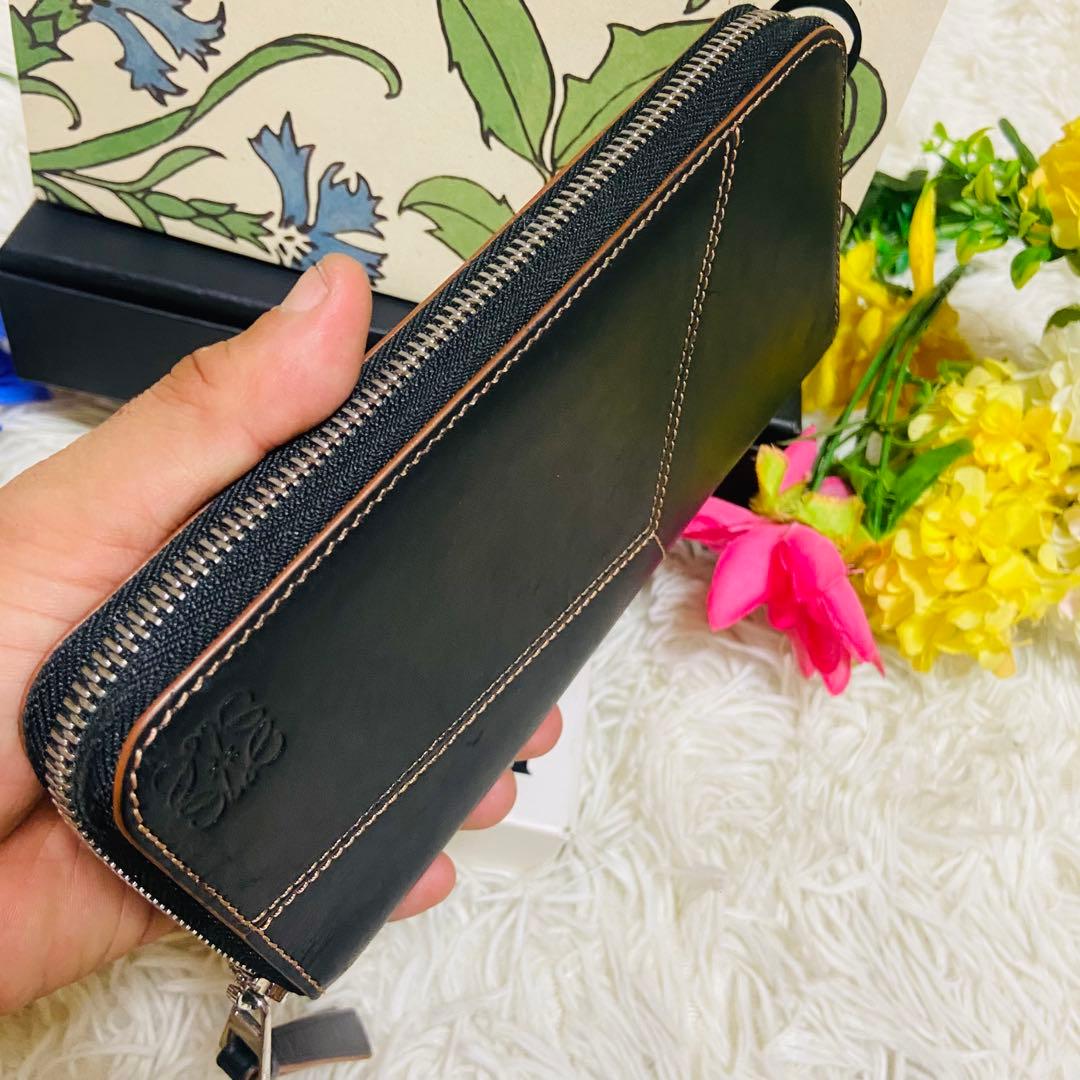 付属品完備✨LOEWE✨ロエベ ✨財布✨パズル✨カーフレザー✨ブラック✨箱付き✨