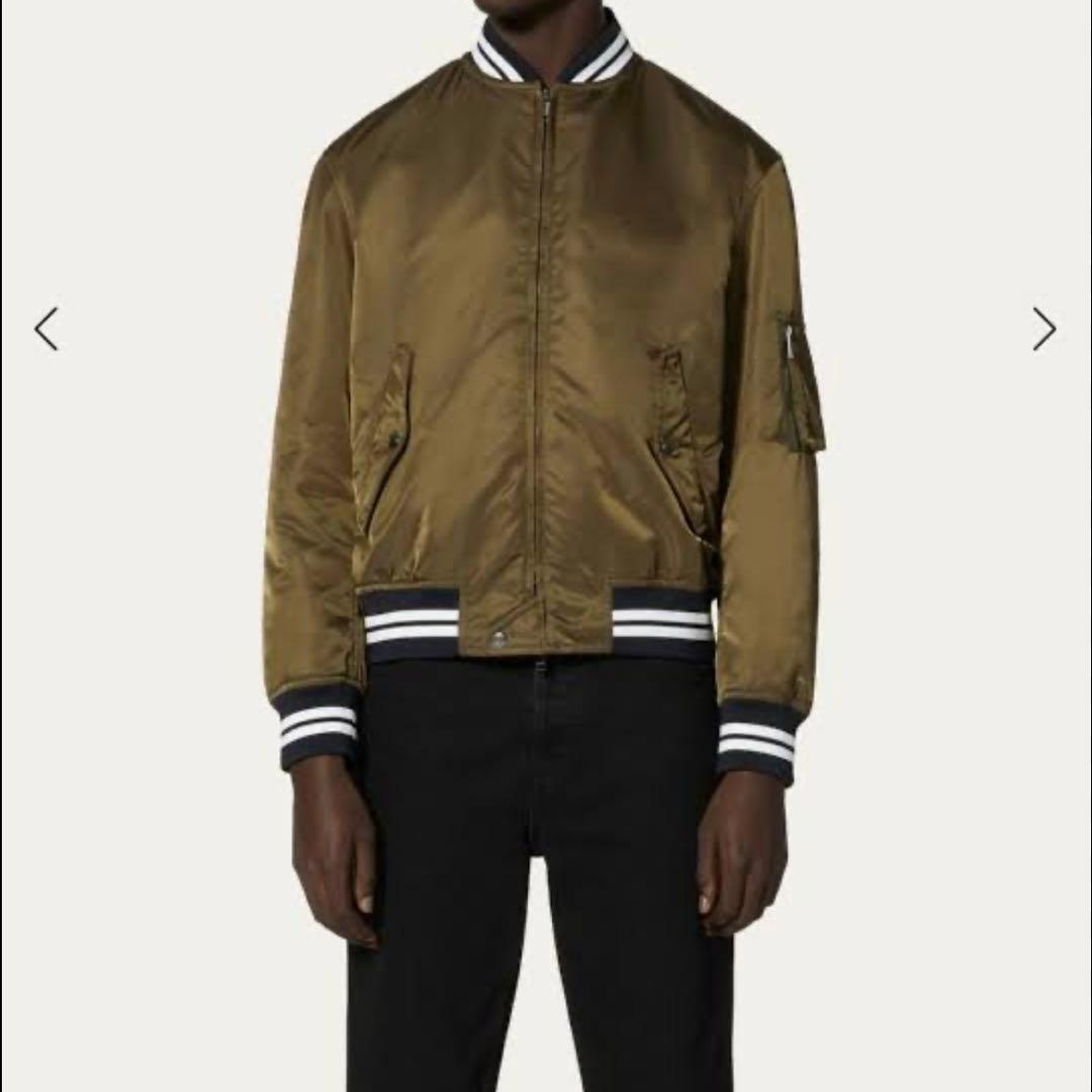 バレンティノ　カーキ　MA-1 ボアジャケット　サイズ48