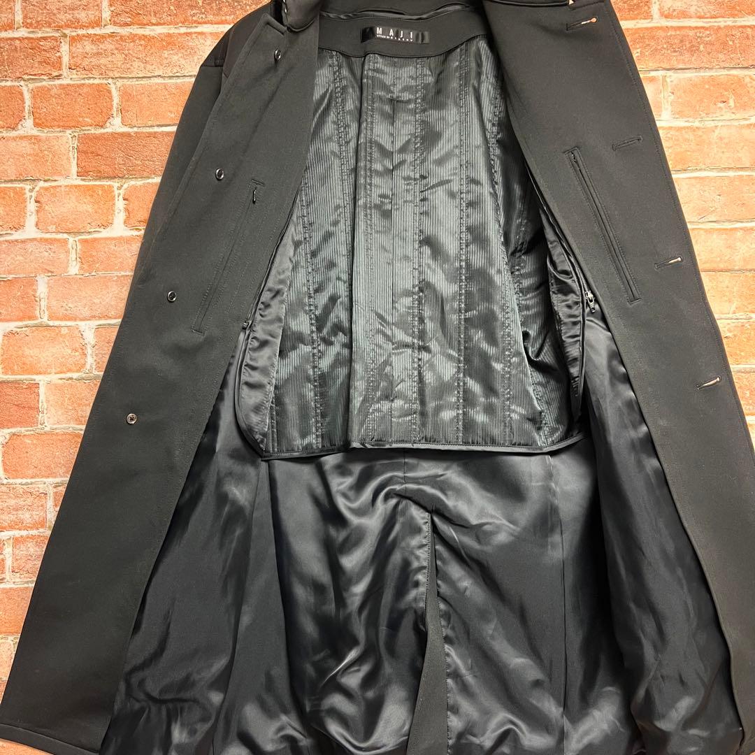 (新品)MAJI ストレッチステンカラーコート　SOLOTEX 黒　2way