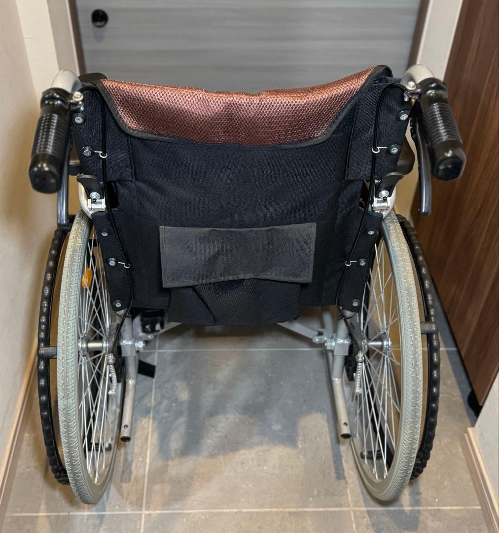車椅子　ブラウン　折りたたみ可
